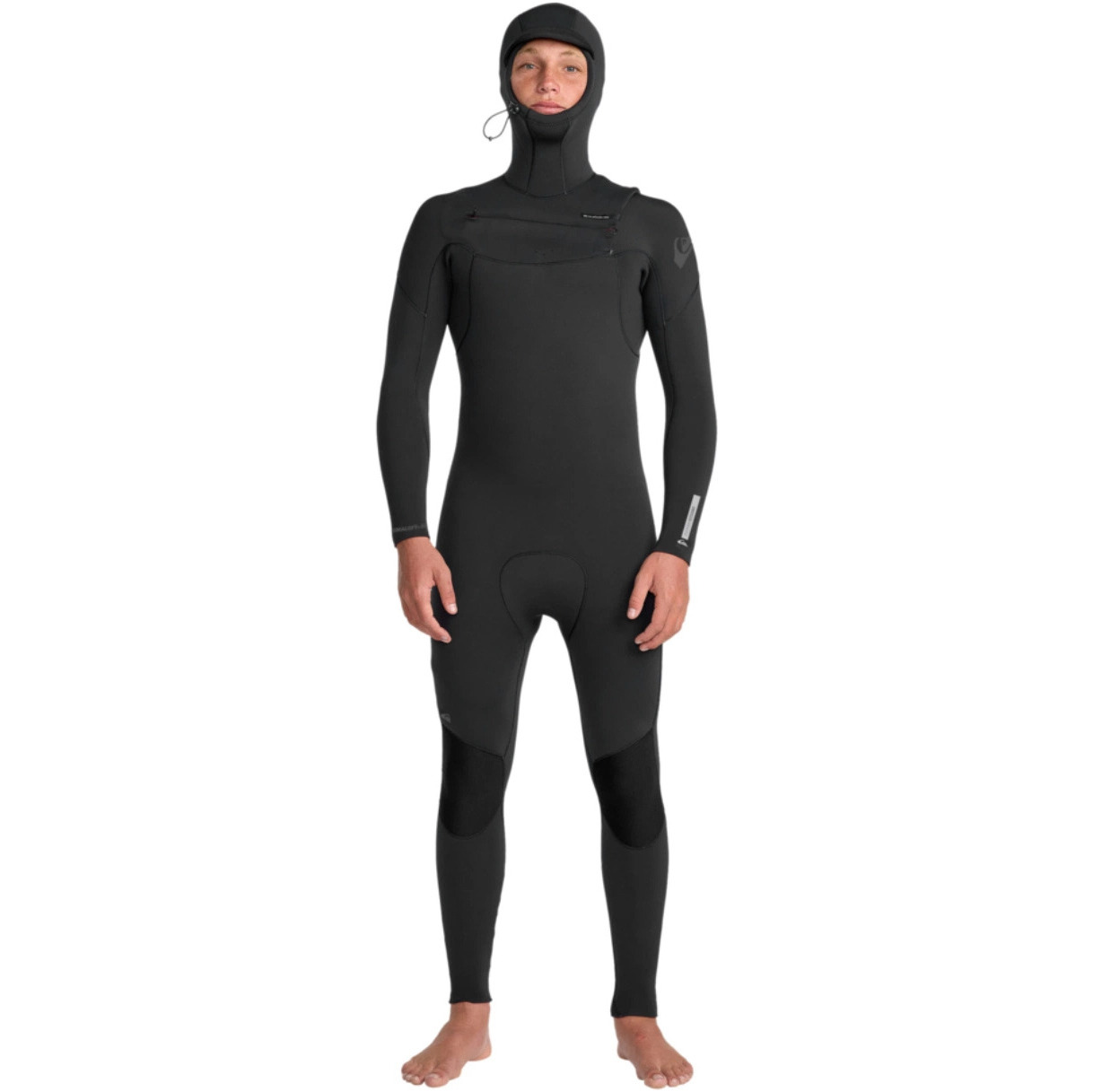 2026 Quiksilver Junior Everyday Sessions 5/4mm Chest Zip Hooded Wetsuit EQBW203009 - Black